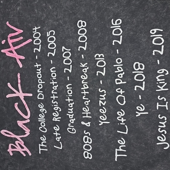 ARTIEMASTER Ye Black Air Global‎ Spread Rap Tee Black Acid Wash L - Picture 8 of 8